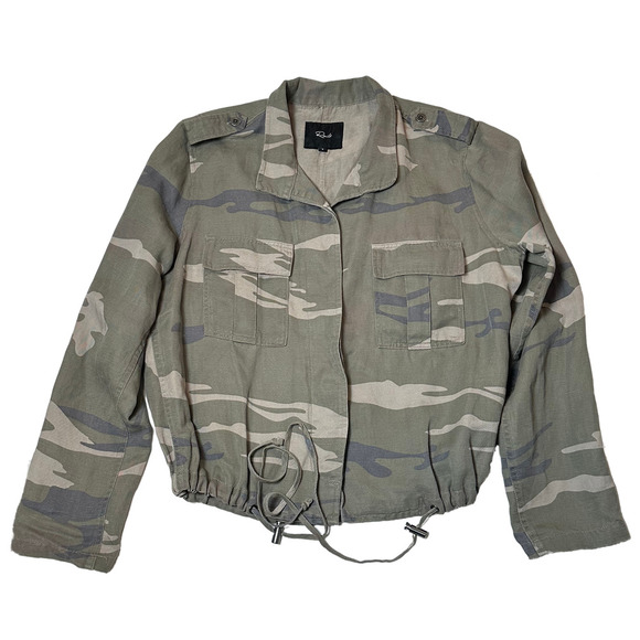 Rails Maverick Sage Camo Military/Bomber Style Jacket women's size S - Picture 1 of 14